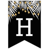 ブラックと金ゴールド誕生日 バンティングフラッグ (第2の旗)