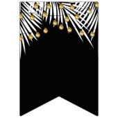 ブラックと金ゴールド誕生日 バンティングフラッグ (第1の旗)