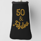 ブラックと金ゴールド50と素晴らしい ゴルフヘッドカバー (回転90)