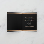 ブラックと金ゴールド、お客様のサンキューカード サンキューカード (内部)