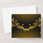 ブラックと金ゴールド（モノグラム） オールインワン招待状 (裏面)