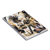 ブラックと金ゴールド、リッチラグジュアリー、ムーランルージュスタイル ノートブック (右側)