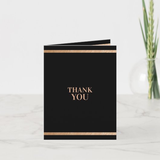 ブラックと金ゴールド、従業員サンキューカード サンキューカード (正面)