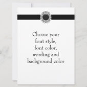 ブラックなダマスク柄 オールオケージョン パーティー 招待状 (裏面)