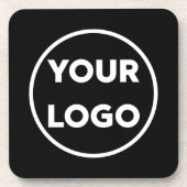 ブラックにカスタムBusiness Companyロゴを付けたBusiness Company コースター (正面)