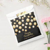 ブラックにゴールドの宝玉クリスマスオーナメント フェイバーバッグ (封をした状態)