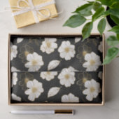 ブラックにゴールドの花模様 薄葉紙 (ギフト)