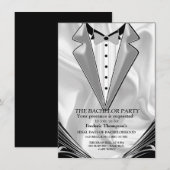 ブラックにシルバーが輝くシャンパンシルクのバチェラーパーティー (正面/裏面)