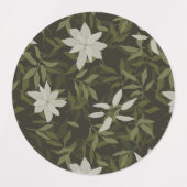 ブラックにマグノリア葉とグリーン ラベル (デザイン2)