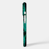 ブラックに緑の煙カスタムの羽毛 Case-Mate iPhoneケース (裏面 / 左)