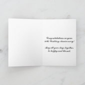 ブラックに花の50周年結婚記念日 カード (内部)