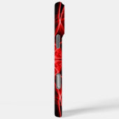 ブラックに赤い煙カスタムの羽毛 Case-Mate iPhoneケース (裏面 / 右)