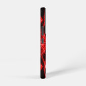 ブラックに赤い煙カスタムの羽毛 SAMSUNG GALAXYケース (右側面)