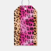ブラックのまつげ ピンクのクリーム レオパード ギフトタグ (裏面)