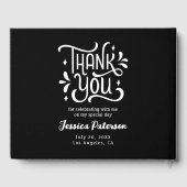 ブラックのアドバイスに特別の願い ゲストブック (裏面)