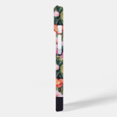 ブラックのエレガントなモダンなワイルドフラワーキノコ名 Case-Mate iPhoneケース (裏面 / 左)