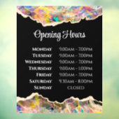 ブラックのオパールデザイン 開店時間 ウィンドウクリング ウィンドウサイン (シート3)