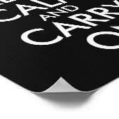 ブラックのオリジナルKeep Calm and Carry Onを作成しよう ポスター (角)