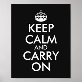ブラックのオリジナルKeep Calm and Carry Onを作成しよう ポスター