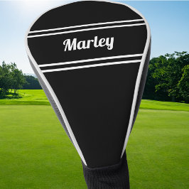 ブラックのカスタムゴルファースポーツモダンモノグラムトレンディー ゴルフヘッドカバー