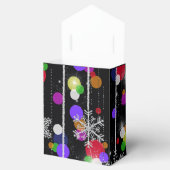 ブラックのクリスマススノーフレーク フェイバーボックス (オープン)
