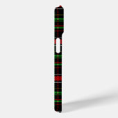 ブラックのクリスマス柄フランネルチェック Case-Mate iPhoneケース (裏面 / 右)