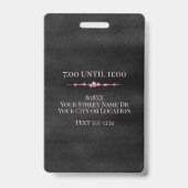 ブラックのグラマラス ピンク VIP バッジ (裏面)