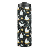 ブラックのコックで夢を見るニワトリ タンブラー (正面)