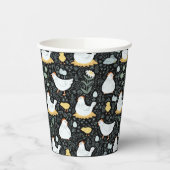 ブラックのコックで夢を見るニワトリ 紙コップ (左)