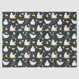 ブラックのコックで夢を見るニワトリ 薄葉紙