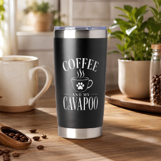 ブラックのコーヒーと私のカバプー愛好家 保温保冷タンブラー