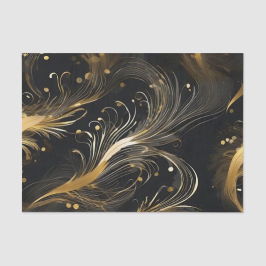 ブラックのゴールデン・プルーム 薄葉紙 (正面)