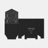 ブラックのシック結婚真珠 フェイバーボックス (折り畳みなし)