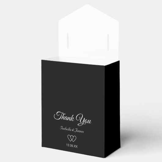 ブラックのシック結婚真珠 フェイバーボックス (オープン)