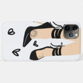 ブラックのストラップ付ハイheels サン ムーン ガーリー チック Case-Mate iPhoneケース (裏面(横))