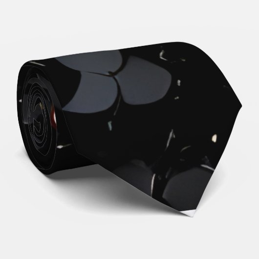 ブラックのスパンコールが輝くネクタイ ネクタイ (ロール)