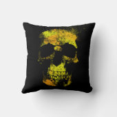 ブラックのドクロ クッション (裏面)