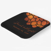 ブラックのドラマチックな結婚銅花 ペーパープレート (傾斜あり)