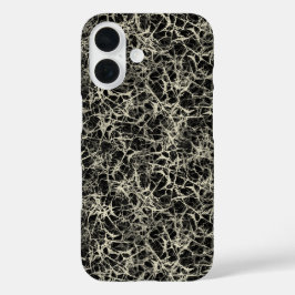 ブラックのニューロンネットワーク - シームレスパターン iPhone 16ケース