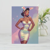 ブラックのピンアップイースターバニーイヤーズ シーズンカード (スタンド正面)