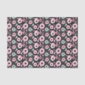 ブラックのピンクとブルーの淡い色のクモとくもの巣 薄葉紙 (正面)