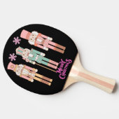 ブラックのピンクのナツクラッカーのクリスマス | 卓球ラケット (横)