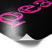 ブラックのピンクピース フォトプリント            (角)