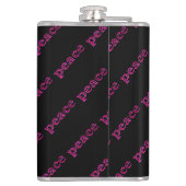 ブラックのピンクピース フラスク (裏面)