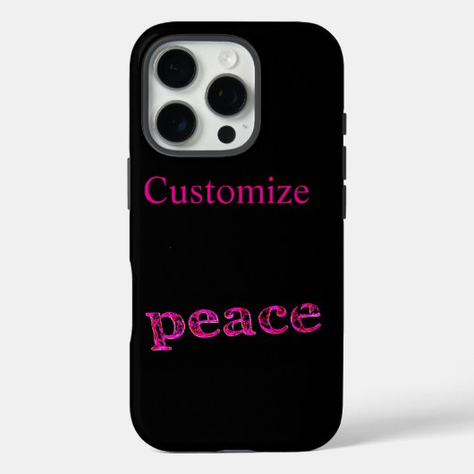 ブラックのピンクピース Case-Mate iPhoneケース (裏面)