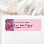 ブラックのピンクレース ラベル (インサイチュ)