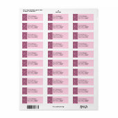 ブラックのピンクレース ラベル (フルシート)