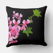 ブラックのピンク色 クッション (裏面)