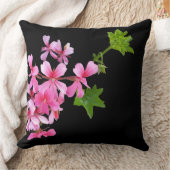 ブラックのピンク色 クッション (ブランケット)