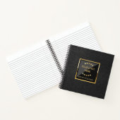 ブラックのフェイクレザーロゴカスタマイズオフィス ノートブック (内部)